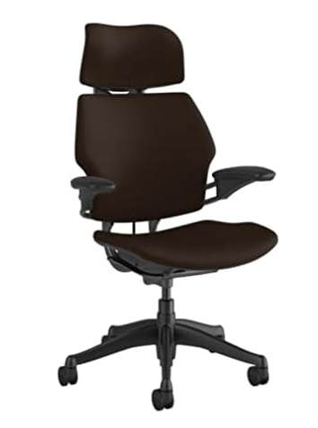 Ergonomic Office Chair with Headrest | Self-Adjusting Recline | Humanscale Freedom Graphite