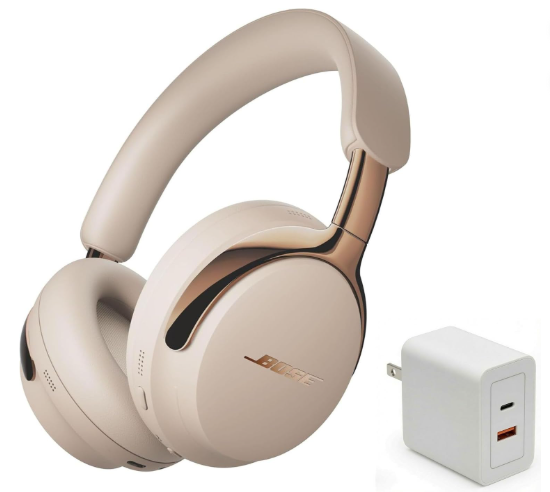 Premium Wireless Headphones Bundle with Spatial Audio | 2nd Gen | Bose QuietComfort Ultra Driftwood Sand