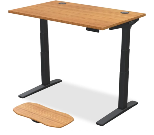 Bamboo Standing Desk 48x30" | Electric Height Adjustable | UPLIFT V3 Black Frame