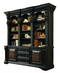 Home Office Bookcase Cabinet with 3 Drawers | Hooker Furniture Telluride Black