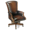 Wood & Leather Executive Office Chair | Classic Home Office Style | Scranton & Co James River
