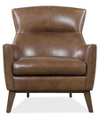 Brown Leather Stationary Chair | Classic Home Office Accent | Hooker Furniture Camille