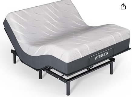 Premium Adjustable Bed Frame + Hybrid Mattress | Lumbar & Massage | Sven & Son Platinum Queen