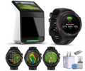 Golf Launch Monitor Bundle with GPS Watch | Premium Home Simulator | Garmin Approach R50 + S70