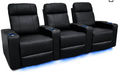 Home Theater Recliner with Cooling Gel & Power Headrest | Italian Leather Row of 3 | Valencia Piacenza 2025