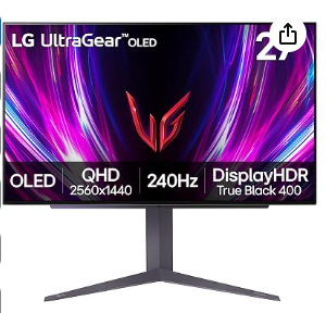 27" OLED Gaming Monitor QHD 240Hz | G-Sync & FreeSync | LG UltraGear Black