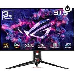 32" 4K QD-OLED Gaming Monitor 240Hz | G-SYNC USB-C 90W | ASUS ROG PG32UCDM