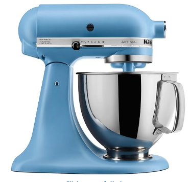 Iconic Tilt-Head Stand Mixer | 10 Speeds & Pouring Shield | KitchenAid Artisan 5-Qt Blue Velvet