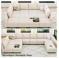 Belffin Oversized Modular Sectional Sleeper Sofa with Storage