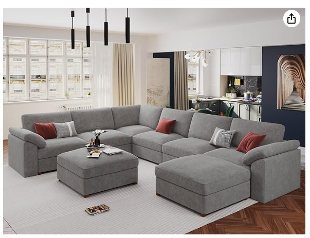 EASE MOOSE Oversized U-Shape Cloud Couch Sectional Sofa