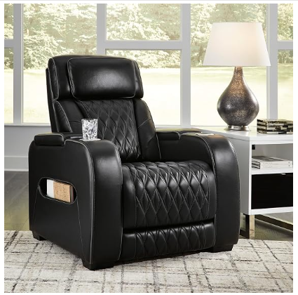 Signature Design by Ashley Boyington Zero Gravity Leather Power Recliner Chair – Air Massage & Heat