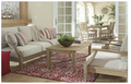 Signature Design by Ashley Clare View Indoor/Outdoor Eucalyptus Sofa – Nuvella Fabric, 3-Person, Beige