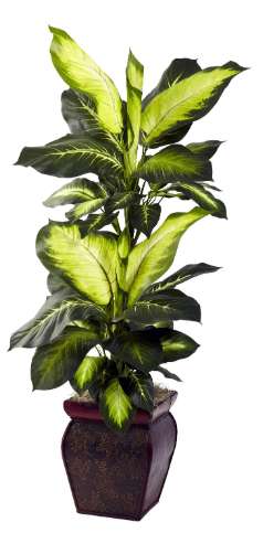 Nearly Natural 45" Artificial Golden Dieffenbachia with Decorative Pot