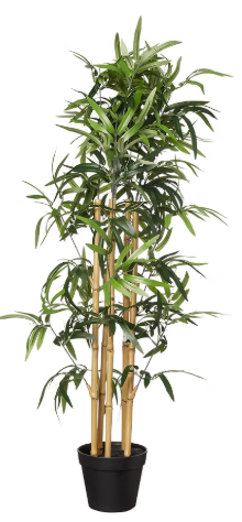 Amazon Basics 39.4" Artificial Bamboo Plant with Plastic Planter Pot