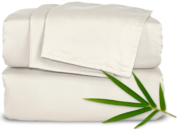 Pure Bamboo King Sheets – 100% Organic Bamboo Bed Sheet Set (Ivory)