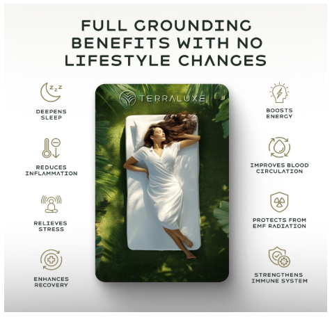 Terraluxe Grounding Sheets King – 12% Pure Silver & Organic Cotton