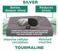 ECOHEAL Luxury Tourmaline Grounding Sheets King – 20% Silver, 76% Tourmaline Cotton (Grey)