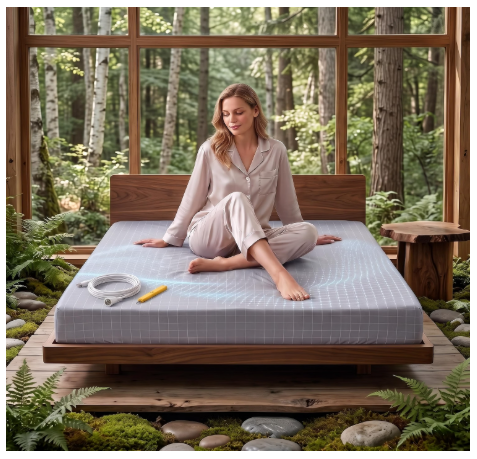 TWK Grounding Sheets King – 25% Pure Silver & 75% Organic Cotton Fitted Sheet (Gray)