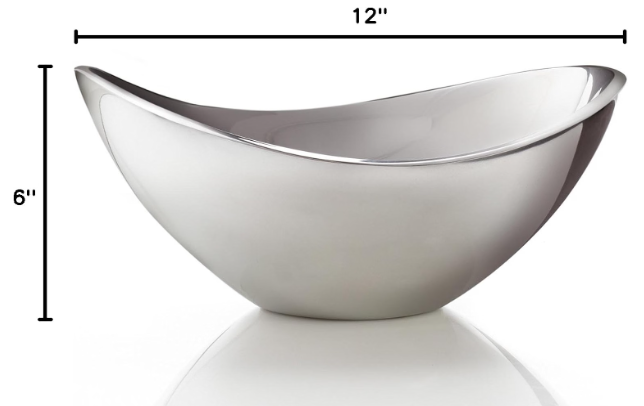 Nambe Butterfly Bowl – 11" Silver Metal Alloy Serving Bowl