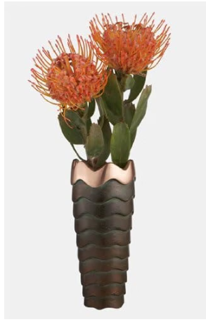 Nambe Copper Canyon Vase | 7-Inch Centerpiece Vase | Designed by Lisa Smith
