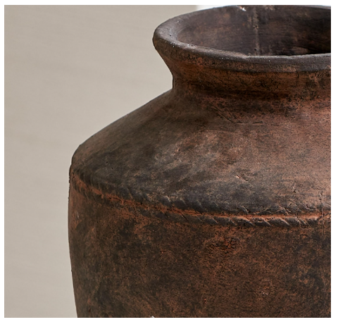 LB2 Ceramic Rustic Vase 13.6" Tall | Zen Style Terra Cotta Pitcher | Farmhouse Decor