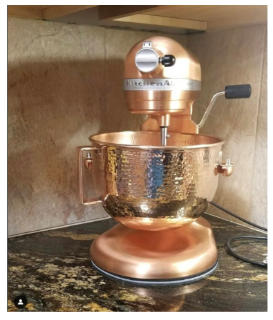 Sertodo Copper Mixing Bowl 6 Qt | Fits KitchenAid Lift Stand Mixer | Handcrafted Copper