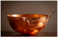 Sertodo Copper Hand Hammered Mixing Bowl with Handle | 5 Qt, 12-Inch