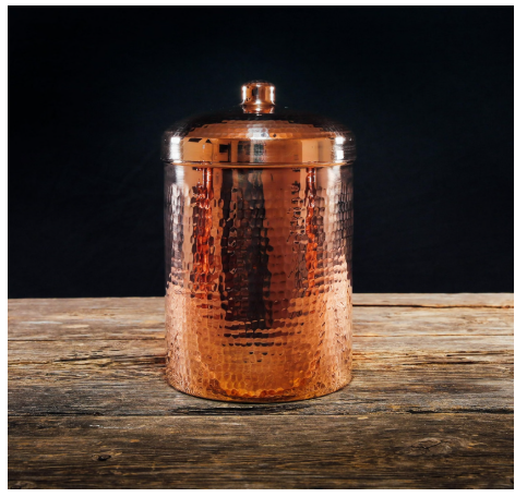 Sertodo Copper Kitchen Canister | Polished | 1 Qt | Eco-Friendly Recycled Copper