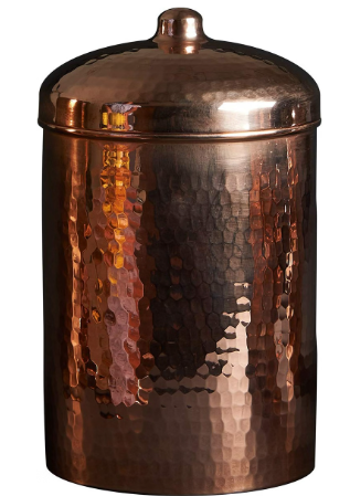 Sertodo Copper Kitchen Canister | Polished | 3 Qt | Eco-Friendly Recycled Copper