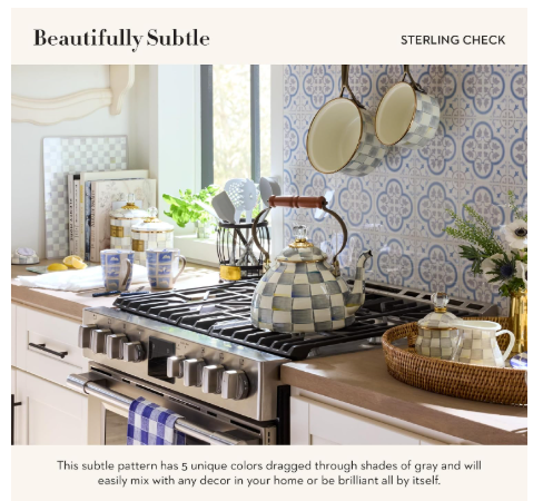 MACKENZIE-CHILDS Cutting Boards Set | Gray-and-White Sterling Check