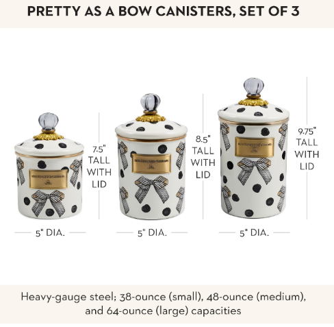 MACKENZIE-CHILDS Enamel Canisters Set | Pretty as a Bow
