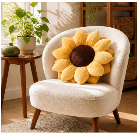 Green Philosophy Co. Sunflower™ Pillow | Golden Yellow | 20x20-Inch