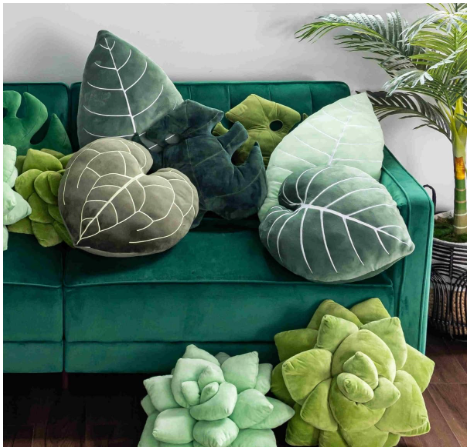 Green Philosophy Co. Leaf™ Pillow | Gloriosum Moody Green | 20x16-Inch
