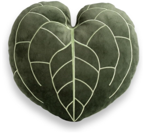 Green Philosophy Co. Leaf™ Pillow | Anthurium Khaki Green | 17-Inch