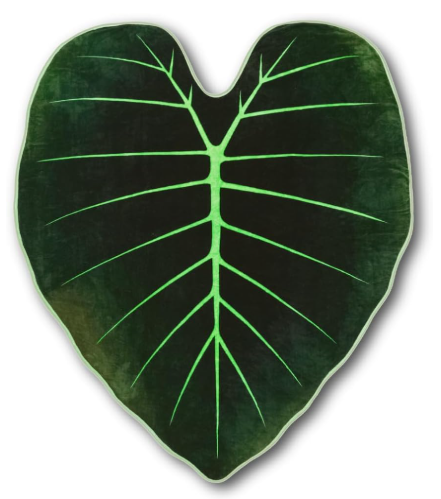 Green Philosophy Co. Regal Shield Leaf Blanket | Dark Green | 90x76.5-Inch