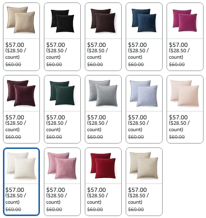 UGG Coco 2-Pack Decorative Pillows | Fleece Throw Pillows | Off White (Snow)