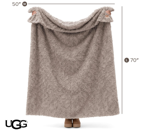 UGG Adalee Throw Blanket | Faux Fur | 50x70-Inch | Brown