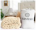 SAMIAH LUXE Chunky Knit Throw Blanket | 8 lb | Buttercream Cream | 50x70-Inch