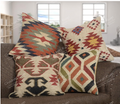 Chouhan Rugs 4-Piece Hand Woven Jute Kilim Cushion Cover Set | Indian Vintage Boho | 18x18-Inch (Pattern 1)