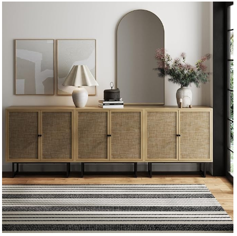 Nathan James Briggs Modern Rectangle Dining Table for 6 – Solid Wood, Light Brown