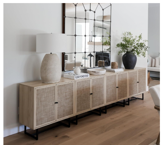 Nathan James Briggs Modern Rectangle Dining Table for 6 – Solid Wood, Light Brown