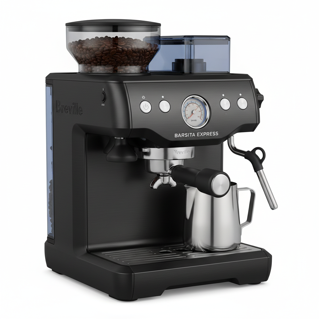 Breville BES870BSXL Barista Express Espresso Machine in Black Sesame finish