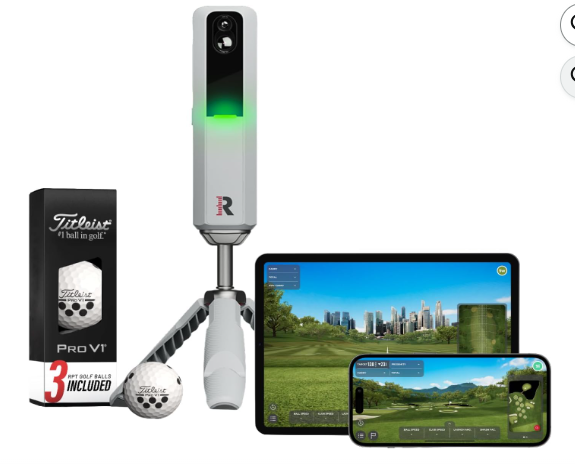Rapsodo MLM2PRO Mobile Launch Monitor with 3 Titleist Pro V1 Balls and Golf Simulator App
