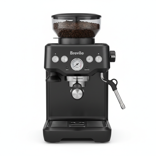 Breville BES876BST Barista Express Impress Espresso Machine in Black Stainless Steel finish