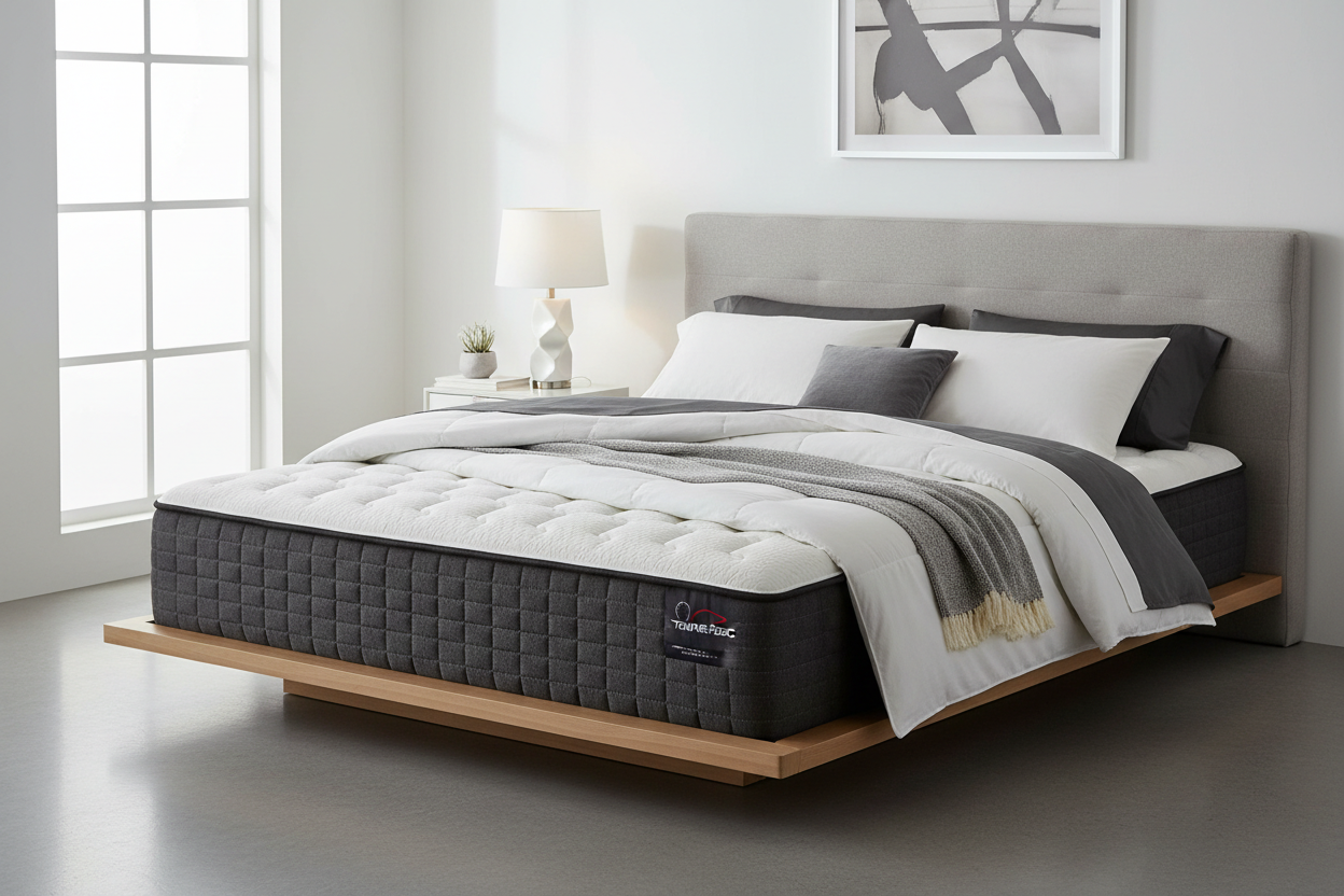 TEMPUR-Adapt 2.0 Medium 11 inch Memory Foam Mattress in a luxury modern bedroom - King